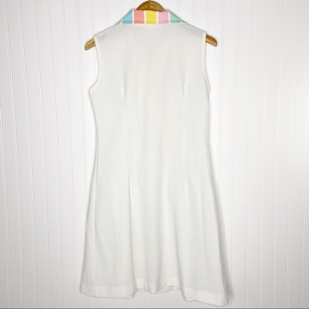 1960’s Country Fair Rainbow Point Collar Dress 16 - Picture 3 of 9